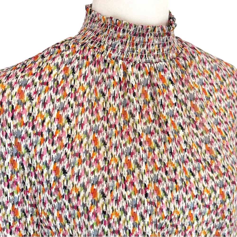 Renuar multicolour high-neck blouse